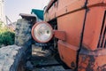 Photo of a rural tractor without a cab Royalty Free Stock Photo