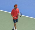 Andrey Rublev practising ahead of match later that day