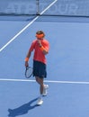 Andrey Rublev practising ahead of match later that day