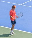 Andrey Rublev practising ahead of match later that day