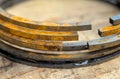 Photo of rusty piston rings close up Royalty Free Stock Photo