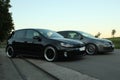 Photo`s of a Volkswagen Golf 5 and Volkswagen Golf 6 GTI Royalty Free Stock Photo