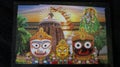 Photo of the sacred Hindu god- Jagannath worshiped in Indian state of Odisha.