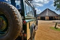 Photo safari game drive with off road vehicle. Mikumi National Park, Tanzania