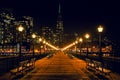 San Francisco Skyline from Pier 7 at night Royalty Free Stock Photo