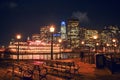 San Francisco Skyline from Pier 7 at night Royalty Free Stock Photo