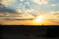 Photo Of Sand Desert Dunes Sunset Landscape View In Dubai Royalty Free Stock Photo
