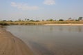 A photo of a sandy river bank in Zambia Royalty Free Stock Photo