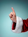 Photo of Santa Claus hand in pointing gesture Royalty Free Stock Photo