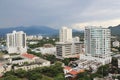 Top view of Santa Marta city and mountains, Colombia