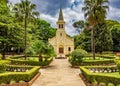 SAO JOSE DOS CAMPOS, SAO PAULO, BRAZIL - DECEMBER 27, 2018: Vicentina Aranha Park, Sacred Heart of Jesus Chapel Royalty Free Stock Photo