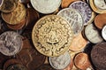 Photo of scattered pile of antique and old coins