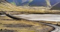 Beautiful meandering scenic road on Icland Royalty Free Stock Photo