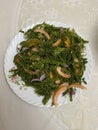 Photo of Sea Grapes Salad or Lato on Plate Filipino Dish