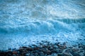 Photo with sea wave and pebbles Royalty Free Stock Photo