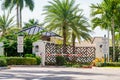 Photo of the secure gated entrance to Palm Island residential community Weston FL