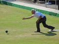 Senior bowls on the bowling green