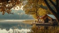 Photo of a Serene Lakeside Glamping Site, luxury tents and natural scenery