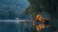 Photo of a Serene Lakeside Glamping Site, luxury tents and natural scenery