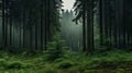 Moody Pine Tree Forest Wallpaper With Tranquil Landscapes