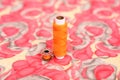 Photo of sewing thread with bobbin Royalty Free Stock Photo