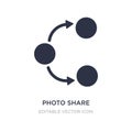 photo share icon on white background. Simple element illustration from Social media marketing concept Royalty Free Stock Photo