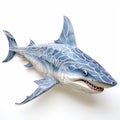 Kangaroo 3d Shark Sculpture On White Background