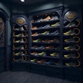 Ai generated a shoe store with a wide variety of footwear on display