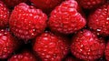 fresh raspberry with water droplets seamless background generative AI Royalty Free Stock Photo