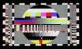 Photo shot of standard industrial color television test sheet