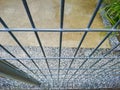 Photo show a grating wire industrial fence panels.