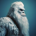 Galactica: A Detailed Yeti Humanoid In Renaissance Minimalism Style