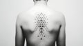 Minimalistic Geometric Tattoo With Nature-inspired Motifs Royalty Free Stock Photo