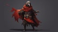 Red-coated Kenku A Master Of Shadows In Medieval-inspired Concept Art