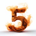 Gritty Elegance: A Humorous Imagery Of Number 5 In Flame