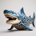Japanese Ceramics Artist Zoji Sano Creates Cartoonish Chaos With Shark Sculpture Royalty Free Stock Photo