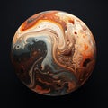 Marbled Planet: A Dark And Textural Orbiting World