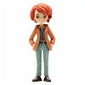 Red Haired Anime Girl Figurine - Animated Film Style - Fujifilm Gw690iii