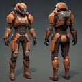 Hyperrealistic 3d Anime Captain In High-mobility Mechanical Armor On Mars