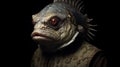 Sci-fi Renaissance Fish Costume With Sentient Biped Troglodite Royalty Free Stock Photo