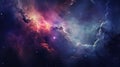 Glowing Nebula And Stars In Deep Space - Astronomical Background