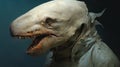 White Jacket Creature: A Spatial Concept Art With Realist Detail