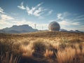 Military Radar Station in a Remote Landscape