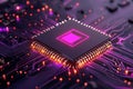 Neon Circuit Board: Advancements in AI, Quantum Computing, and Robotics with Machine Learning Technology