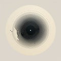 Minimalist Circular Disc: Abstract Data Visualization With Vintage Minimalism