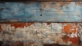 Rustic Americana: Old Wooden Wood Background With Blue Paint