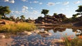 Savanna Serenity: Unreal Engine Rendered Australian Landscapes