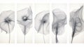 Ethereal Minimalism: Black And White Flower Images With Delicate Colors