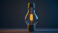 Quirky Futuristic Yellow Energy Bulb Created With Generative Ai