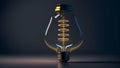 Quirky Futuristic Yellow Energy Bulb Created With Generative Ai